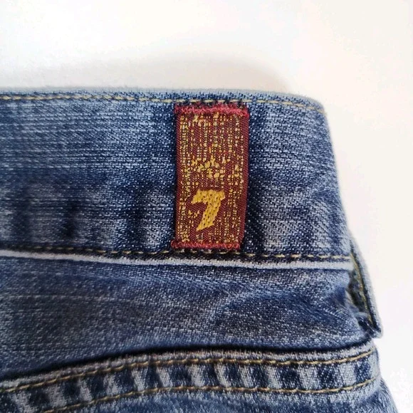 7 of a Kind Jeans Men's 36 Made in USA Button Fly Medium Wash Pants - Picture 9 of 10